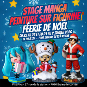Stage Peinture sur Figurine Manga Noël </br>22,23,24 et 26 décembre de 9h à 12h