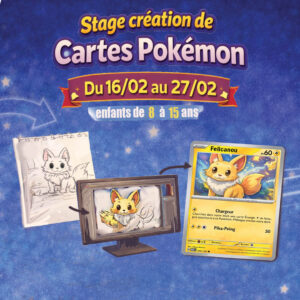 Stage de Carnaval - création de cartes Pokémon </br>16,17,18,19 et 20 février de 9h à 12h