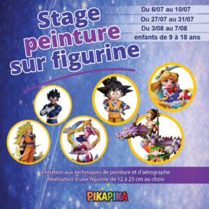 Stage Peinture sur Figurine </br>27 juillet au 31 juillet de 9h à 12h